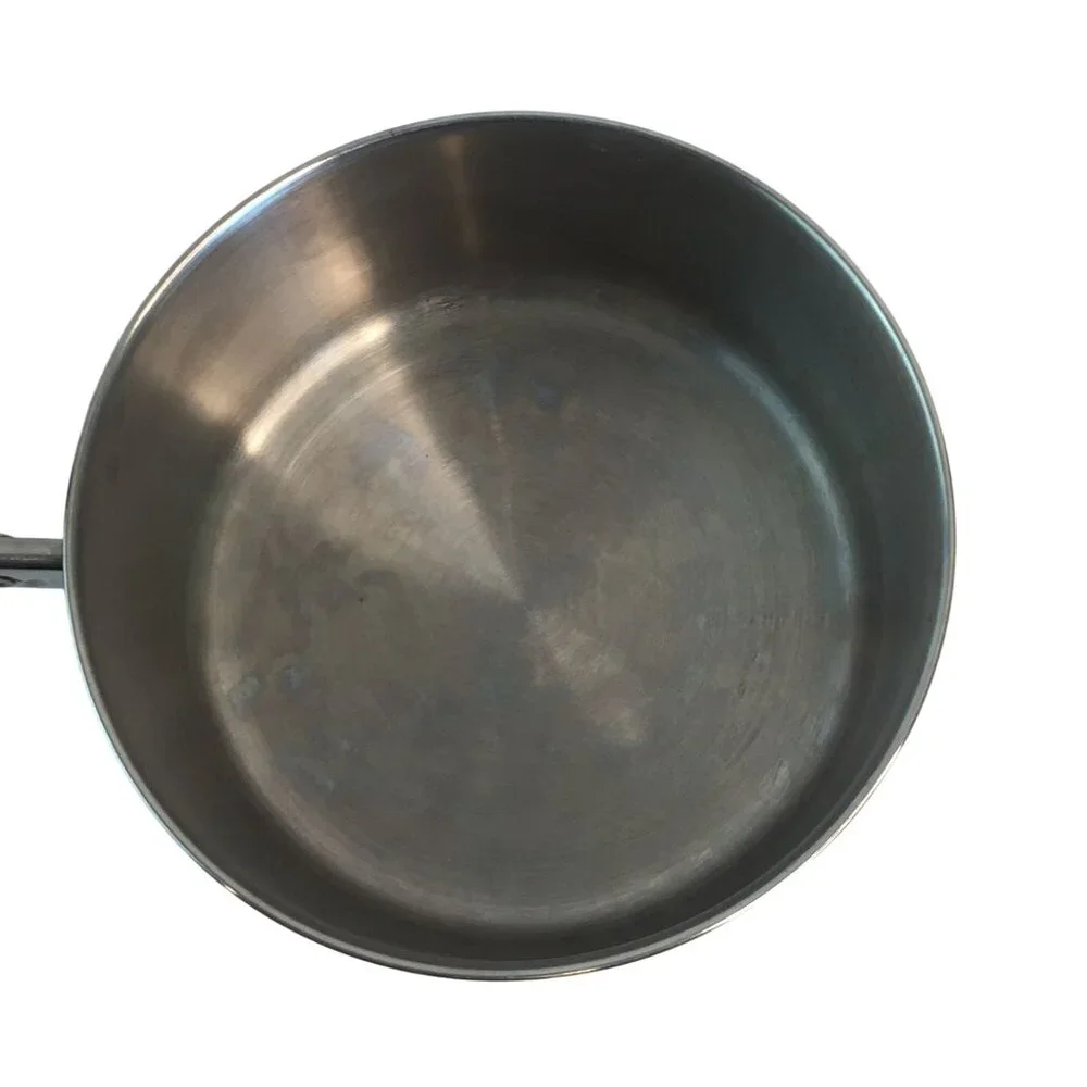 Vtg Revere Ware 1 Qt/95L‎ Sauce Pan w/Lid Indonesia Double Ring Copper Stainless